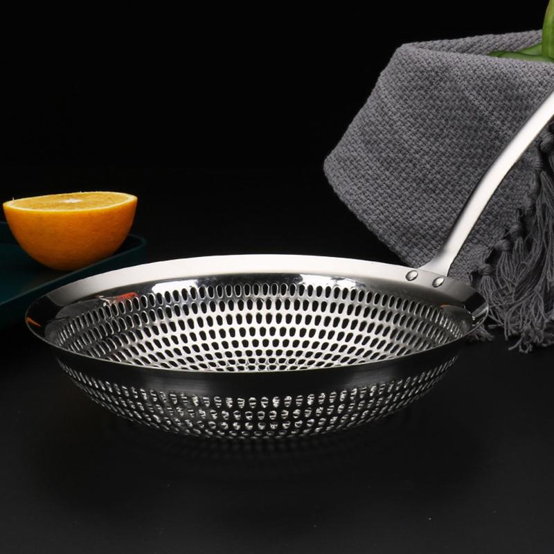 304 большая шумовка из утолщенной нержавеющей стали шумовка для бытовых коммерческих кухонь шумовка сито для жарки фильтр