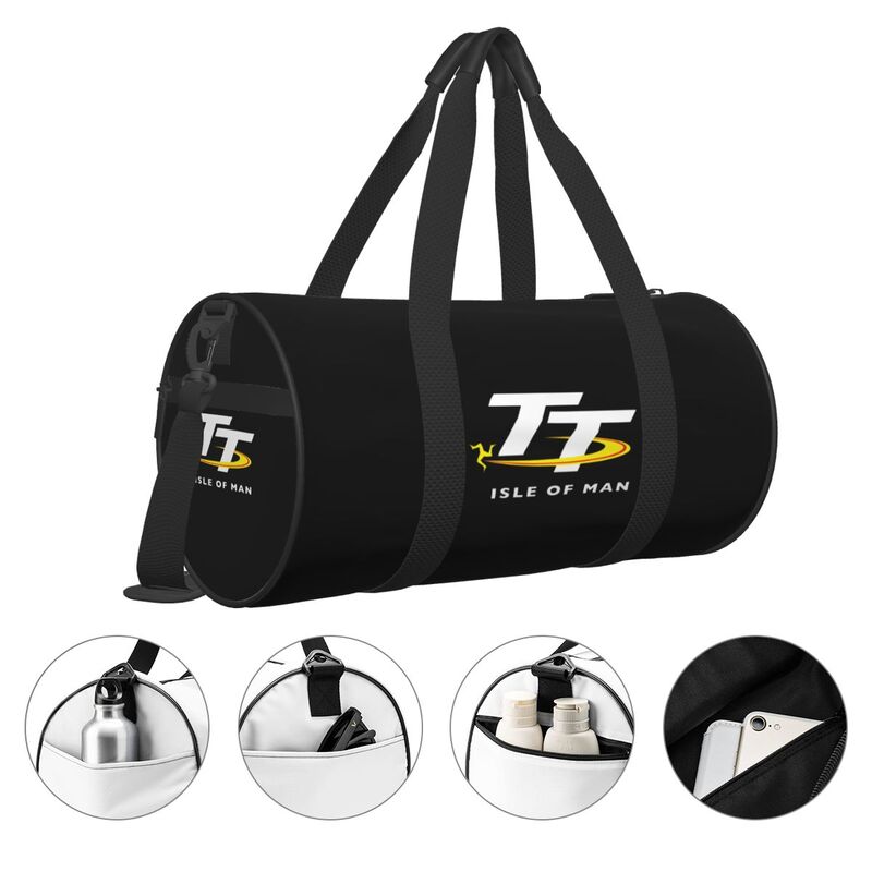 Isle of Man TT Races Travel Duffel Bag Unisex Lightweight Yoga Gym Sports Bags Portable Waterproof Carry on Luggage Bag
