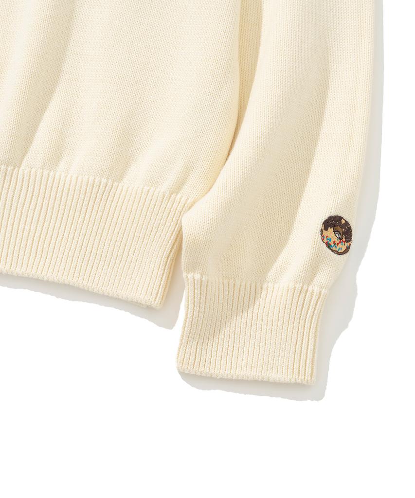 KNITTED Let'S Love Donut Round Knit Ivory