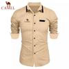 Spring and Autumn New European Size Shirt Men's Leisure Fashion Business Men's Embroidery Brand Long Sleeved Shirt