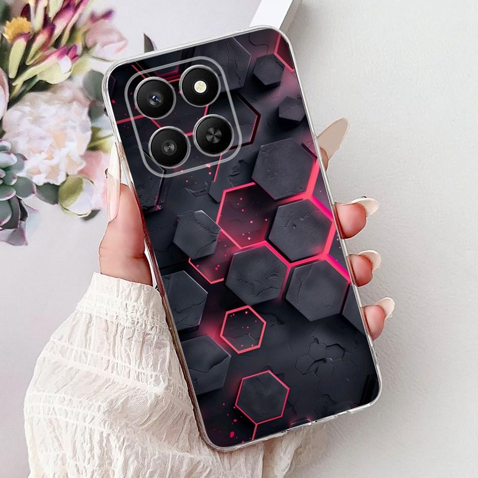 For Honor 400 Smart 2025 Case Fashion Bamboo Flower Soft Silicone Clear Bumper Protective Cover For Honor 400 Lite ABR-NX1 Funda