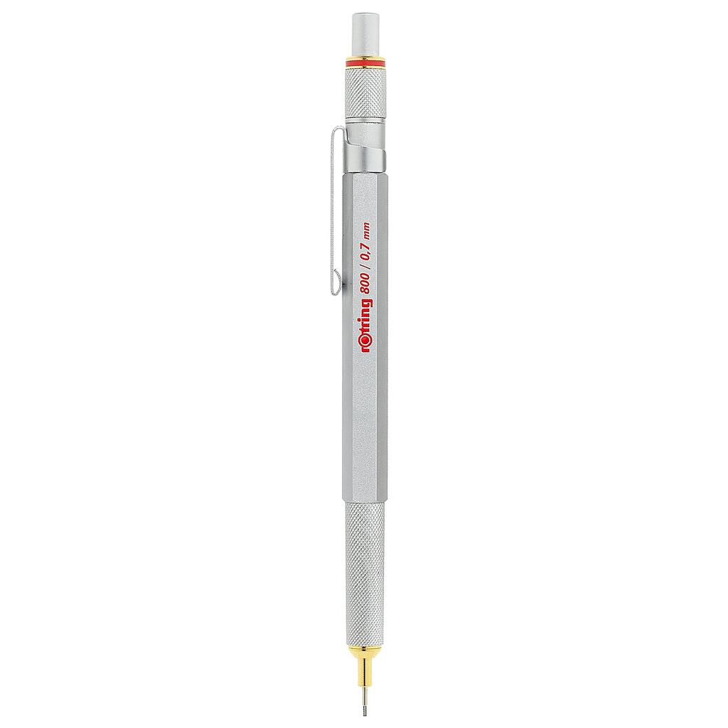 Rotring Mechanical Pencil Mechanical Pencil 800 Silver 1904448 Genuine Imported Product 0.7mm