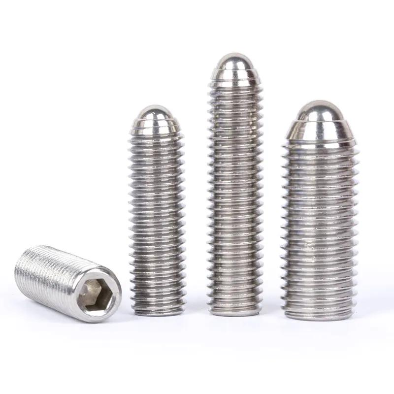 5pcs KST414-SS All Satinless Steel Spring Ball Plungers And Internal Hexgon Roller Ball Thread Bolt Screw For Locating
