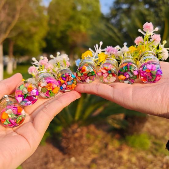 Набор из 4 мини-стеклянных ваз Искусственные цветы в стеклянных вазах Светятся в темноте Цветочные вазы для украшения рабочего стола, приборной панели автомобиля