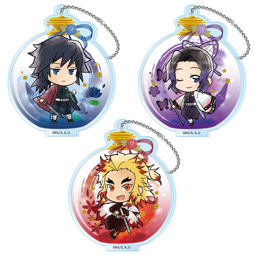 Акриловая брелок-коробка Demon Kimetsu no Yaiba Tojikore, всего 9 видов Slayer Vol.2 -Kachofuugetsu- 1КОРОБКА=9 штук,