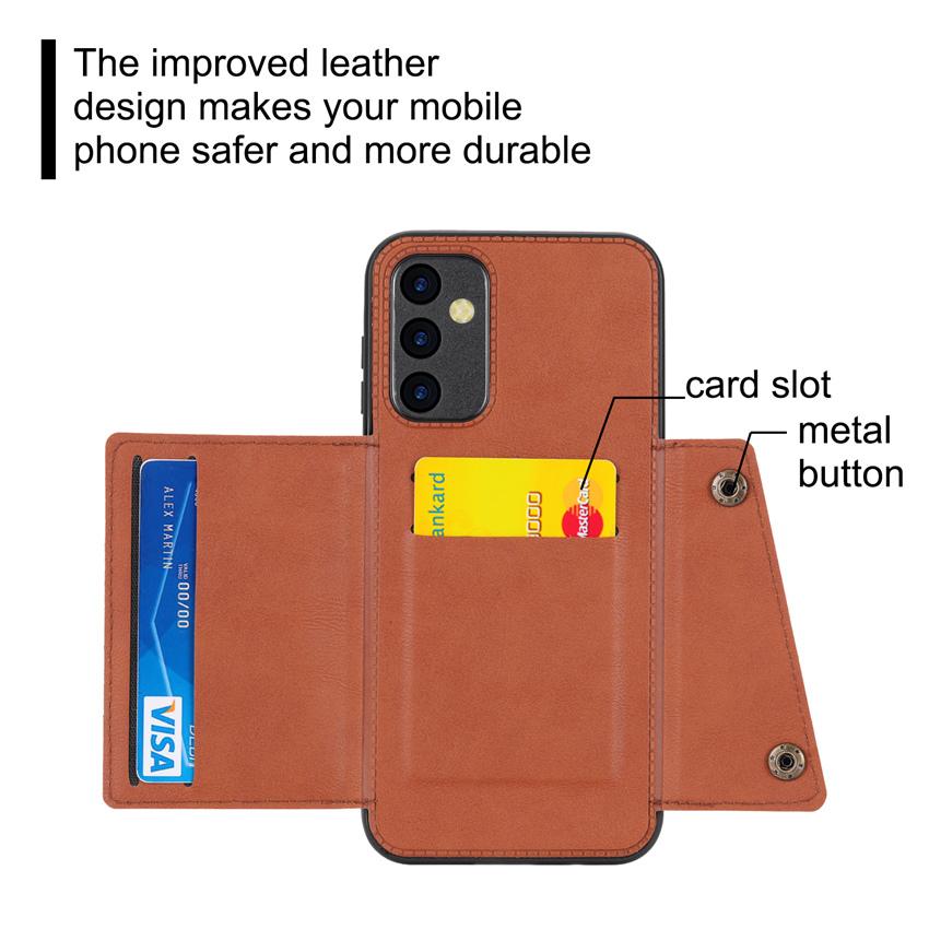 Флип-кожаный чехол с карманом для карточек для Samsung Galaxy Note 10 20 S8 S9 S10 S20 S21 S22 S23 Plus, ультрамагнитная задняя крышка