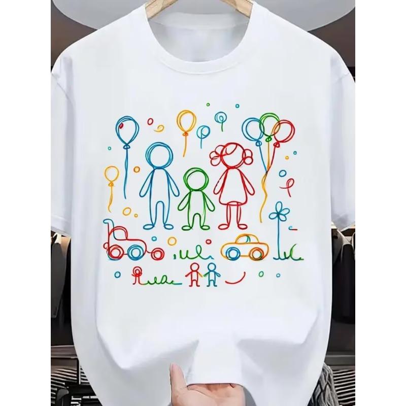Universe Planets Graphic T-Shirt Women’s Casual Crew Neck Short Sleeve Tee Cartoon Planets Print Soft Comfortable Top for Wear