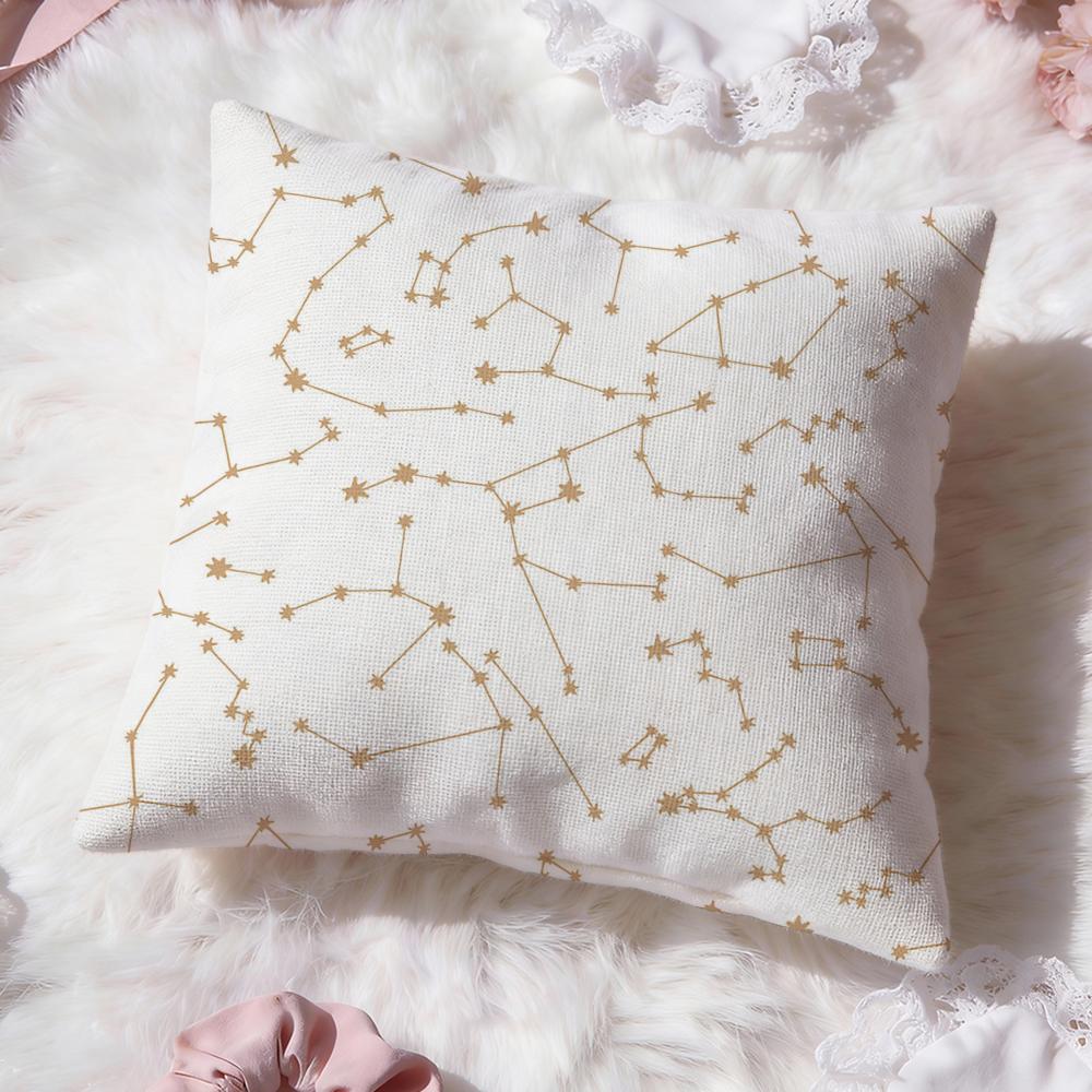 Constellation Pattern Cushion Cover Premium Comfort Reversible Pillow Cove Two in One Design for Any Room  Car Interior