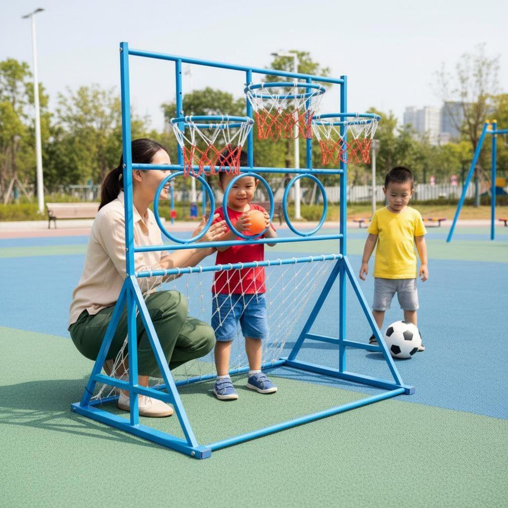 Multi Sport Game Stand 3-in-1 Sports Activity Center Outdoor for Playground
