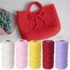 100M/Roll Woven Rope Anti-pilling Soft Anti-fade 2mm Macrame DIY Cotton Twine Colored Thread Home Supplies
