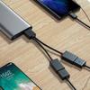 Converter Splitter USB Splitter Cable USB Extension Line Car Usb Splitter Cable  Android Phone