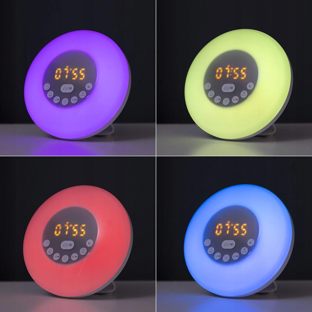 InnovaGoods Sunrise Rechargeable Alarm Clock with Sunrilk Speaker and LED RADIO