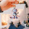 Милый подвесной ornament-котик Реалистичное животное Подвесное украшение на зеркало заднего вида Аксессуар для салона автомобиля Домашняя вечеринка Детский подарок