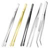 Stainless Steel Tweezer Tongs Precision Serrated Tips Food Tweezers Cooking Baking Repairing Sea Food BBQ Tweezers Kitchen Gadget