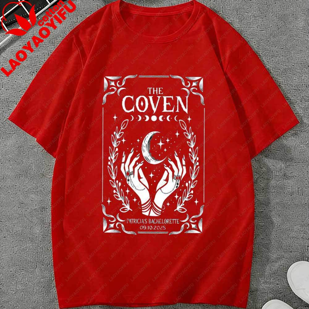 Witchy Bride Coven Shirts Halloween Bachelorette Party Tees Witchy Bachelorette Gothic Wedding TShirts Bride Team Witch Shirt
