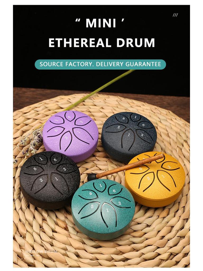 3-inch 6-tone Mini Steel Tongue Drum