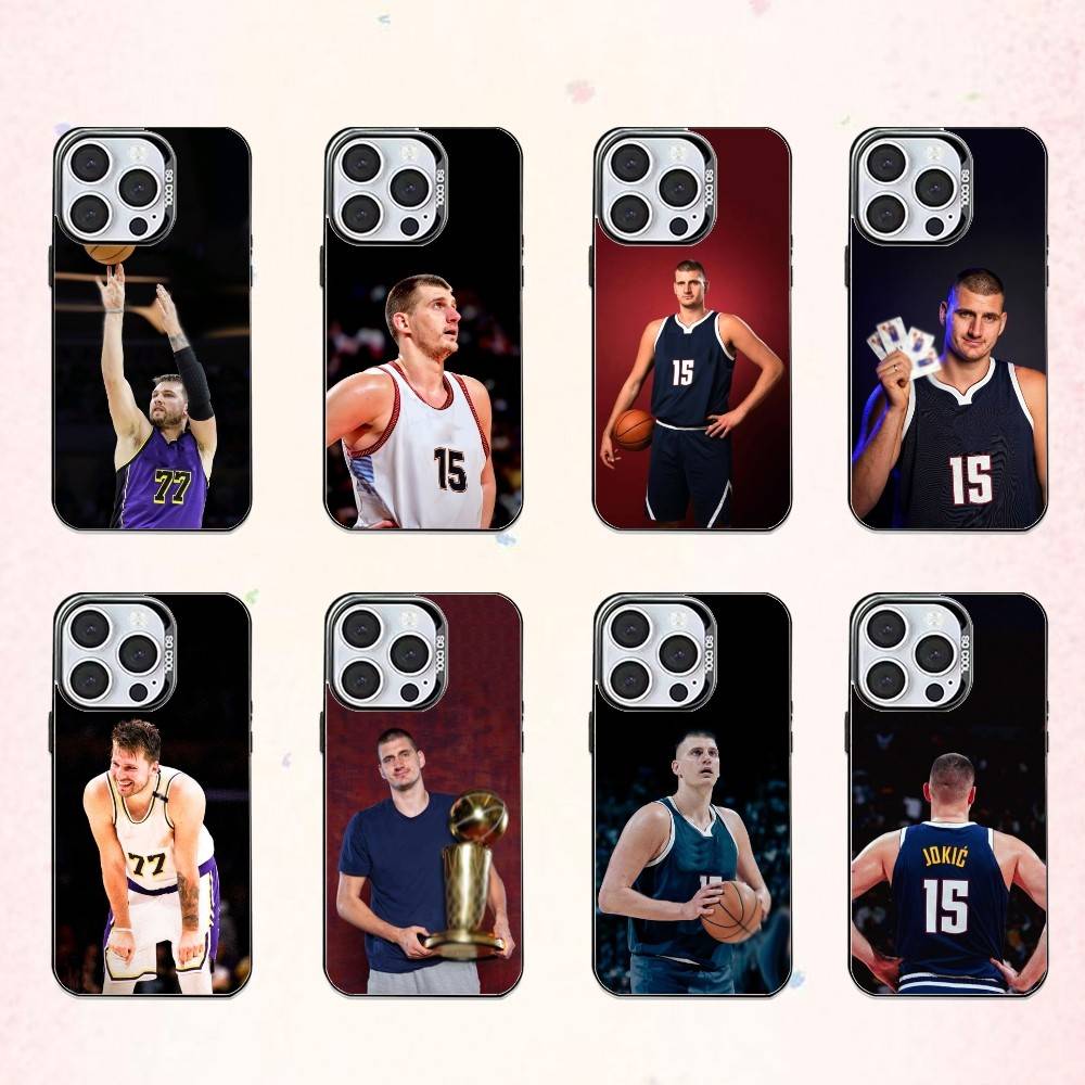 Чехол для телефона N-Никола Йокич для iPhone 17, 16, 15, 14, 13, 12, 11 Plus, Pro Max, цветной, с серебряным покрытием внутри
