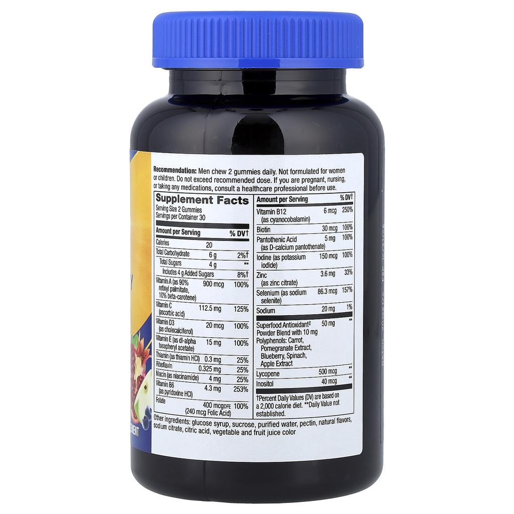 Nature'S Way, Alive!® Men's Gummy Multivitamin, Fruit Flavor, 60 Gummies