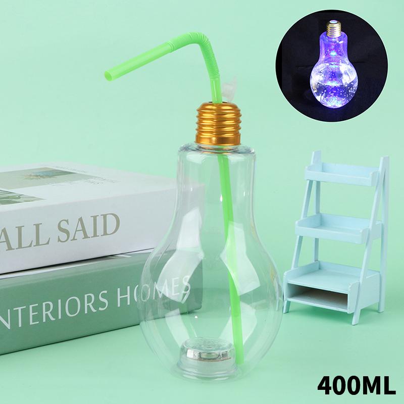 200To500Ml Clear Artificial Light Bulb Shaped Bottle Can Emit Light Drink Cup