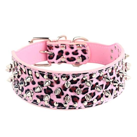 Большой Собачий Металлический Ошейник с Заклепками Поводок для Тяги Защита от Разрыва Шейный Ремень Принадлежность для Питомца