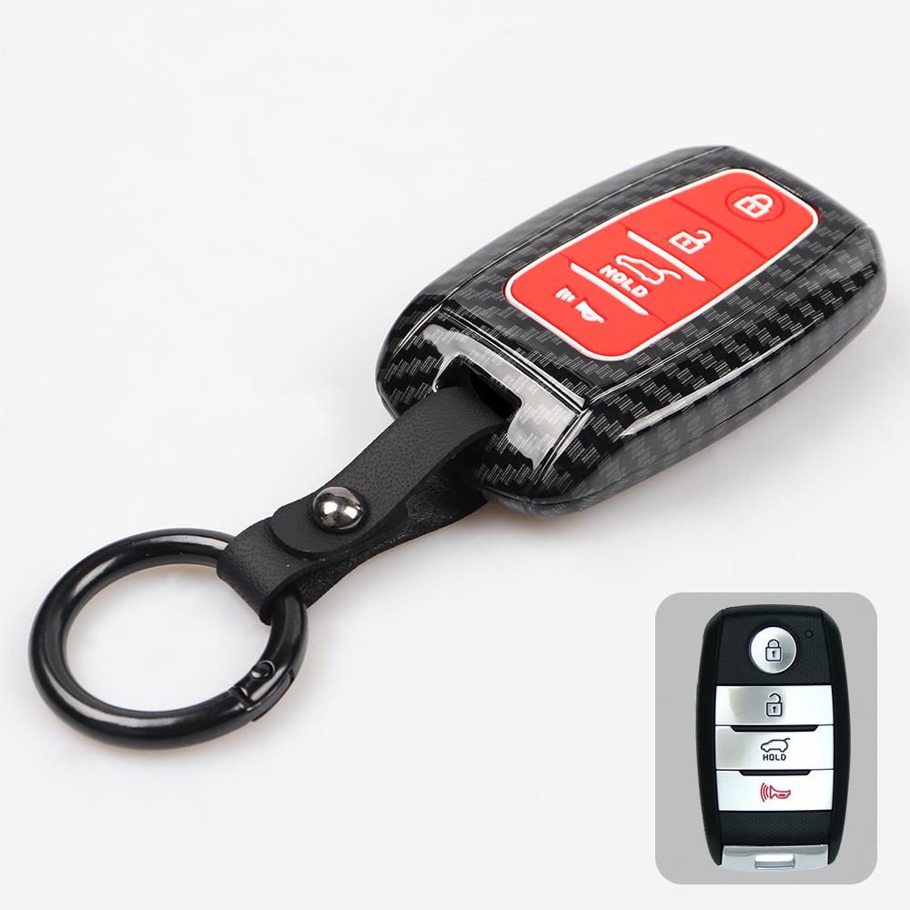 Для Kia Sedona Grand Carnival 2015 2016 2017 2018 Stonic Forte Niro Soul Sorento ABS карбоновый чехол для автомобильного ключа