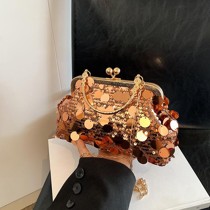 Модная маленькая сумка для женщин, новая летняя модная маленькая квадратная сумка с блестками, текстура, нишевый дизайн, сумка через плечо на одно плечо