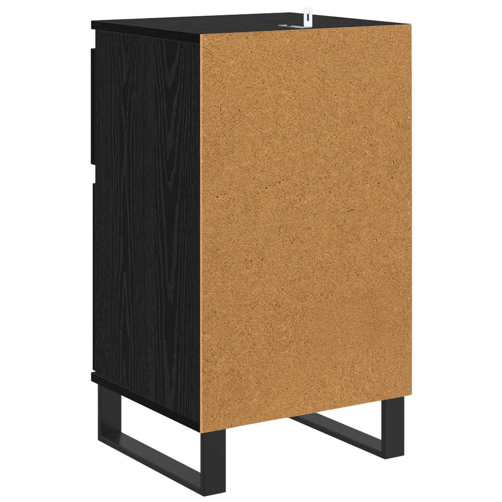 Sideboard in Black Oak Look 35 x 40 x 70 cm Engineered Wood