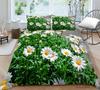 Small Daisy Series Polyester Quilt Cover Pillowcase Two or Three Piece Set 3D Digital Printing