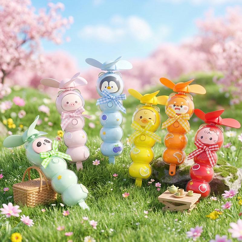 USB Rechargeable Portable Cartoon Mini Fan with Lanyard