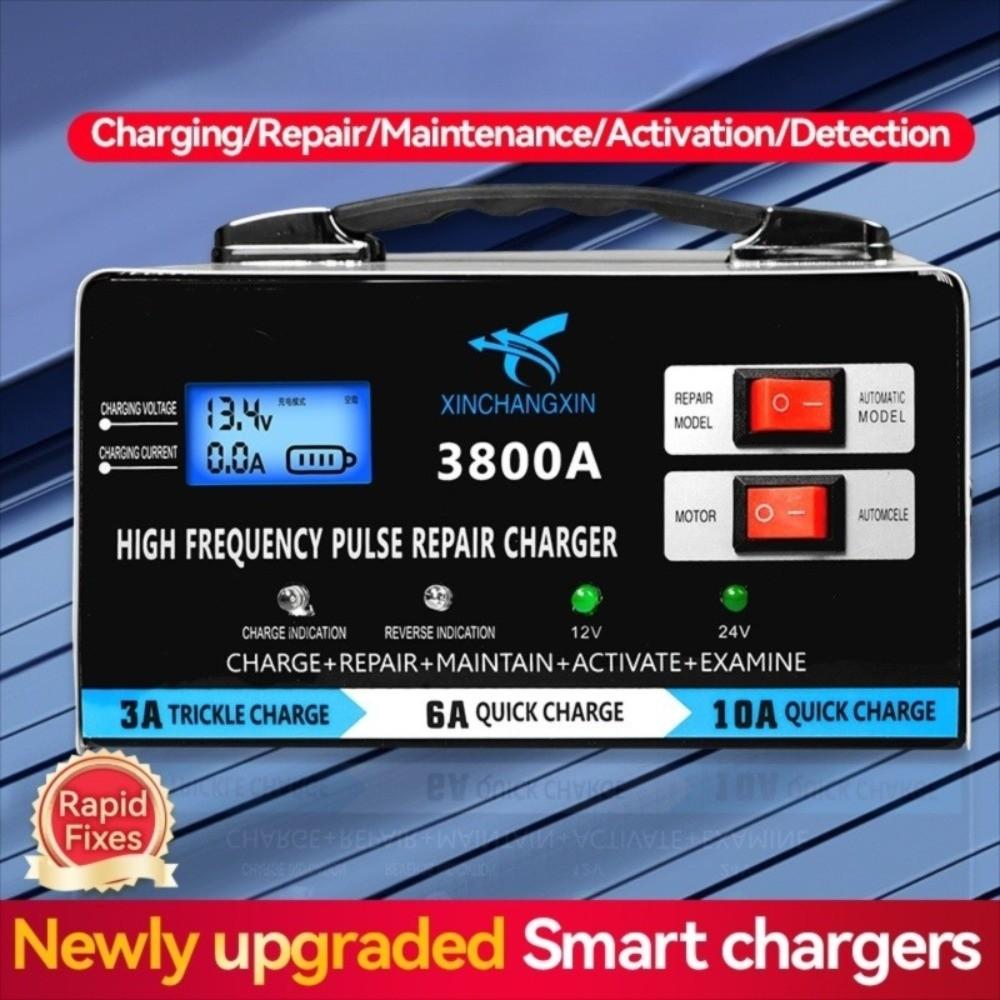 24V Full Automatic Car Battery Charger 12V High Power Repair Battery Charger Vehicle Repair