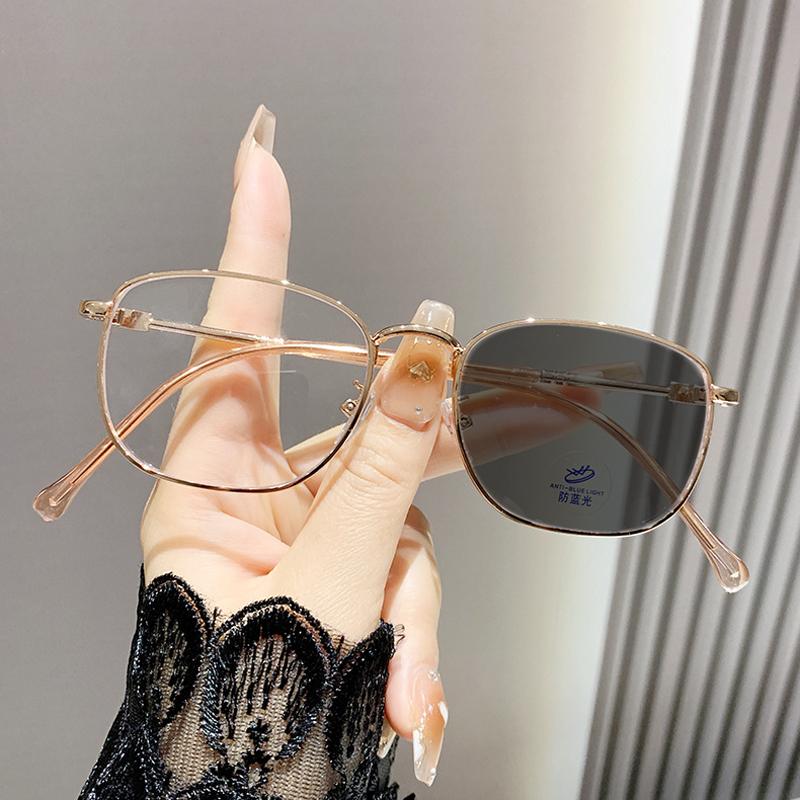 Фотохромные очки для чтения с защитой от синего света, очки высокой четкости для пожилых людей с пресбиопией, модные очки для мужчин и женщин