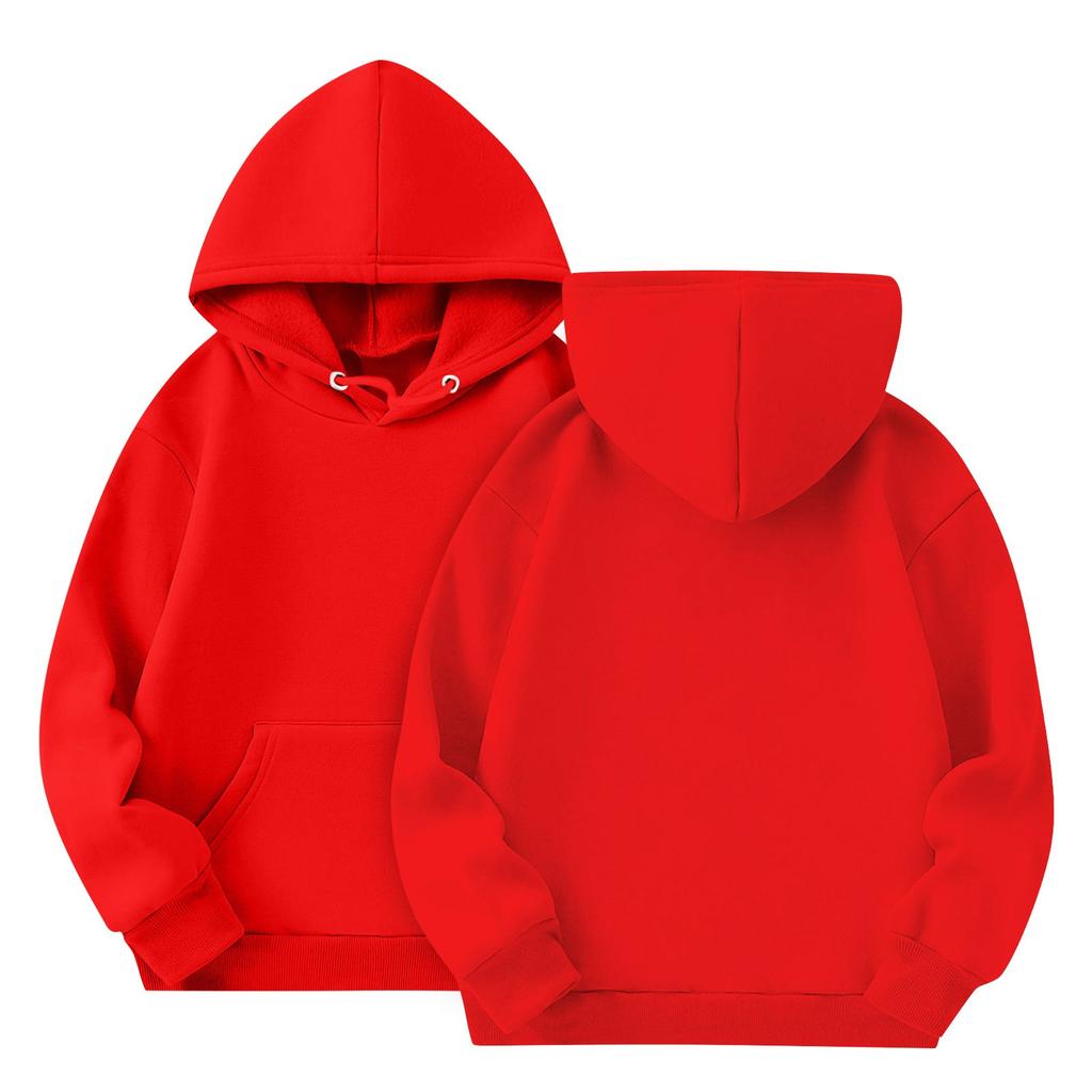 Children's Hoodies Loose Soild Hooded Sports Shirt Fashionable Sports Shirt