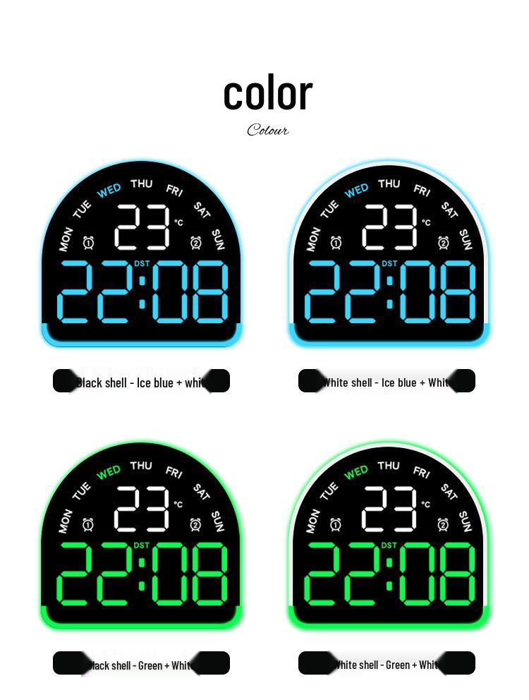 Многофункциональный светодиодный будильник с подсветкой, отображением температуры и несколькими будильниками