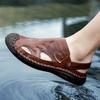 Мужские сандалии 2024 Повседневная обувь Кожа Ручная работа Полуботинки для мужчин Обувь Летняя Легкая Пляжная обувь Zapatos Hombre Мокасины Лоферы