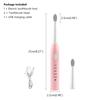 Electric Toothbrush Deep Cleaning Rechargeable Whitening 5 Mode With 4 Heads For Teen Adult