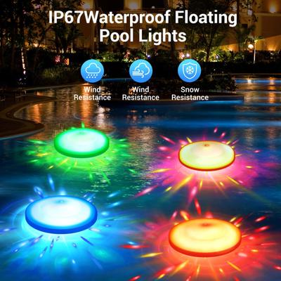 2 шт. Плавающие светильники для бассейна IP67 Водонепроницаемые RGB верхние и нижние