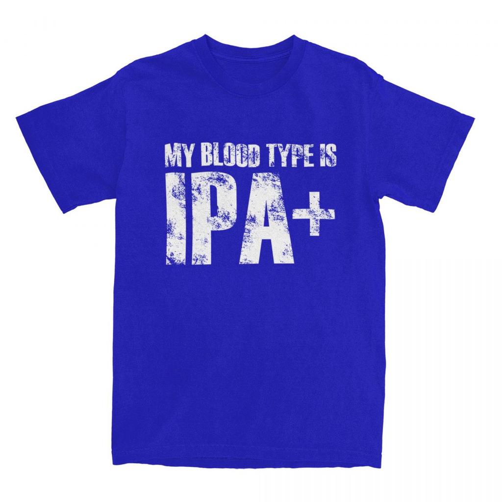 Мужская и женская футболка с надписью «My Blood Type Is Ipa Merch» для любителей крафтового пива, винтажные футболки из 100% хлопка с графическим принтом