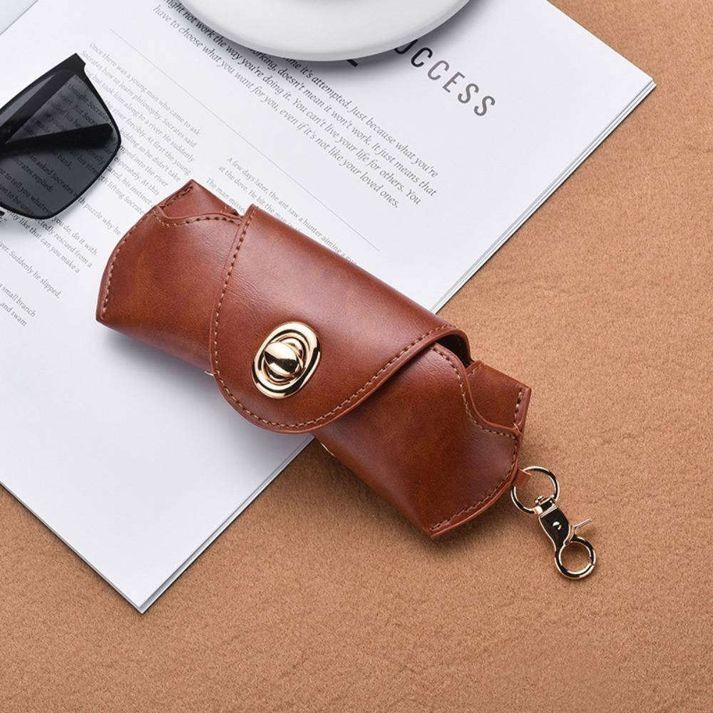 Hanging Neck Glasses Storage Bag Leather Soft Glasses Case Sunglasses Case Eyeglasses Accessories