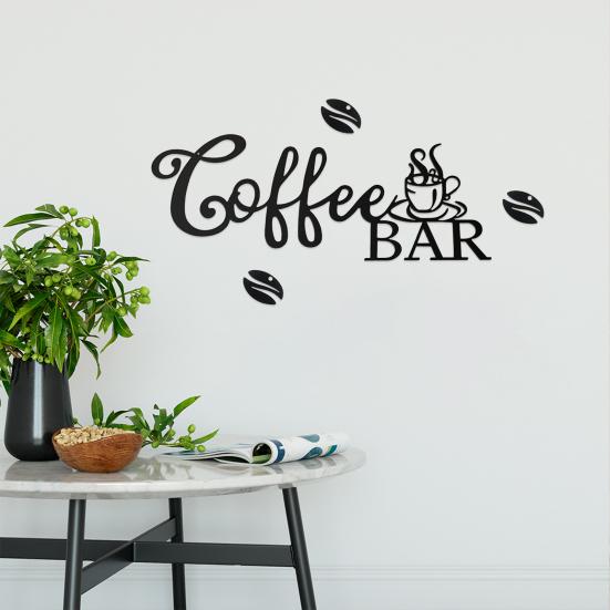 Metal Coffee Bar Sign Rustic Wrought Iron Coffee Bar Hanging Wall Decor Easy To Install Exquisite Workmanship Coffee Wall Art