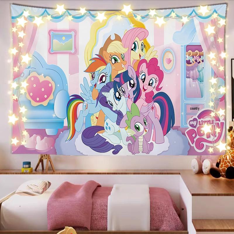 Гобелен My Little Pony - Милый Декор для Комнаты Девочки, Общежития, Настенное Украшение, Фон.