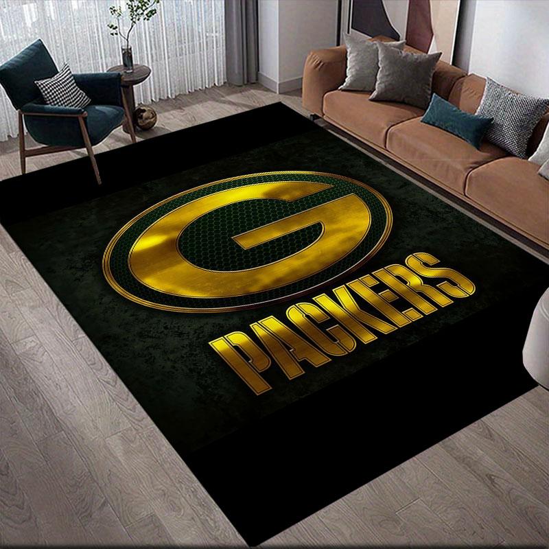 Steelers logo Flannel Printed Carpet, Home Sofa Decoration for Living Room & Bedroom, Non‑Slip Play Flannel Floor Mat for Game Room
