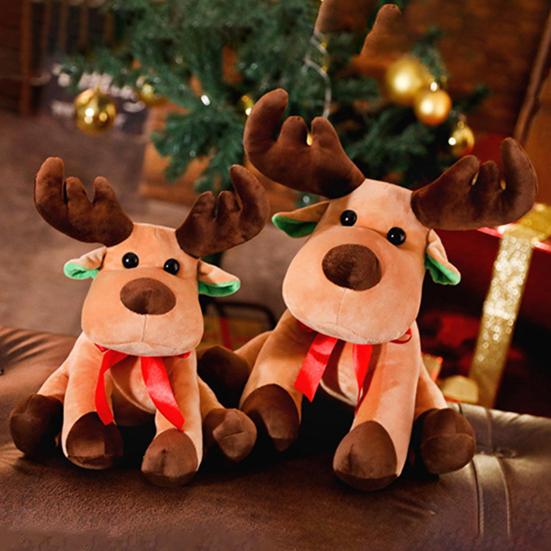 Рождественский олень плюшевая игрушка подушка супер мягкая кукла-животное рождественская елка зимнее праздничное украшение подарок для детей взрослых