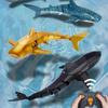 New High-quality Remote Control Shark High Simulation Scale Robot Fish with Light & Spray Water for Lake Bathroom Swimming Pool for Kids