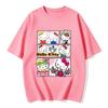 2026 new Summer Cute HelloKitty TShirts Soft Cotton Short Sleeve Tees for Parents  Kids Breathable Casual Daily Outfit Tops