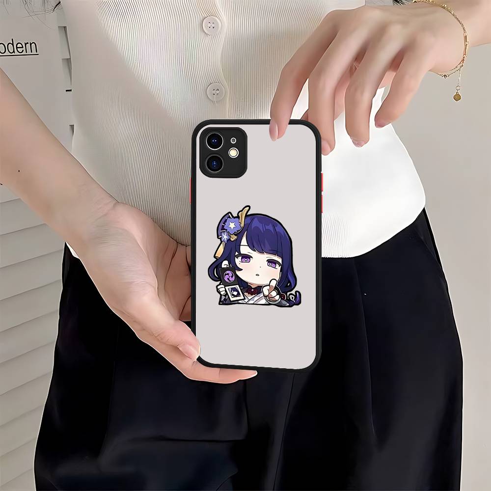 Аниме Genshin Impact Матовый прозрачный чехол для телефона Для IPhone Case 16 15 14 13 12 11 Pro Max X XS Max Plus