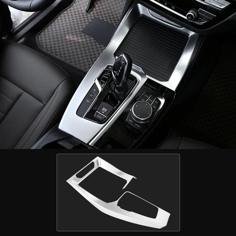 Углеродное волокно, авто интерьер, ручка переключения передач, крышка мультимедийной кнопки, панель, накладка, наклейка, автомобильные аксессуары для BMW X3 G01 X4 G02 2018