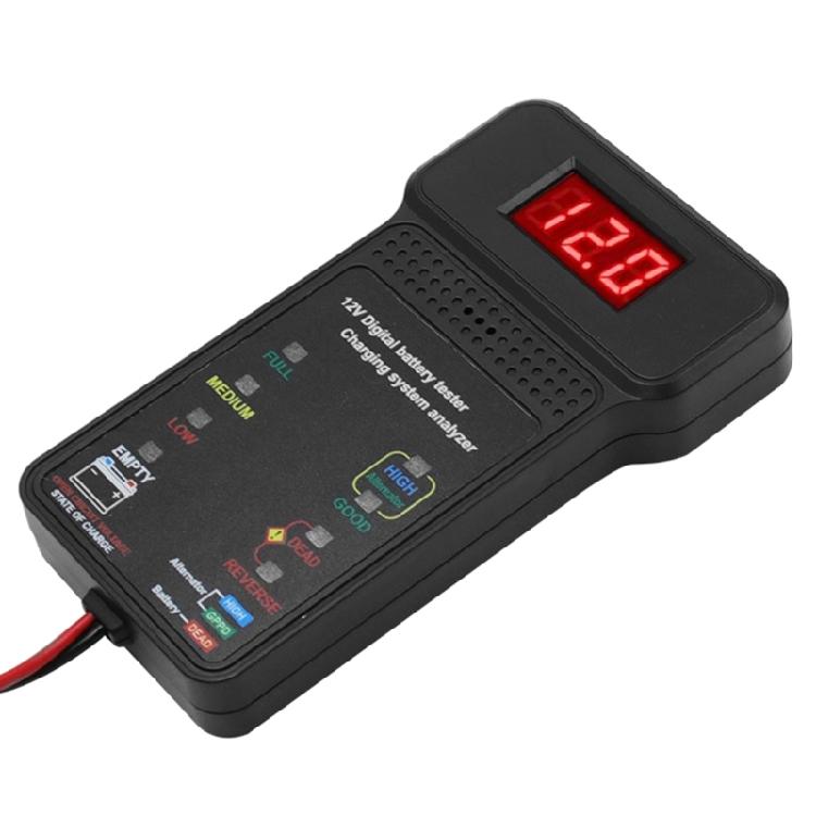 Digital Battery Analyzers Car Battery Tester Car-Charge Diagnostic Tool Portable
