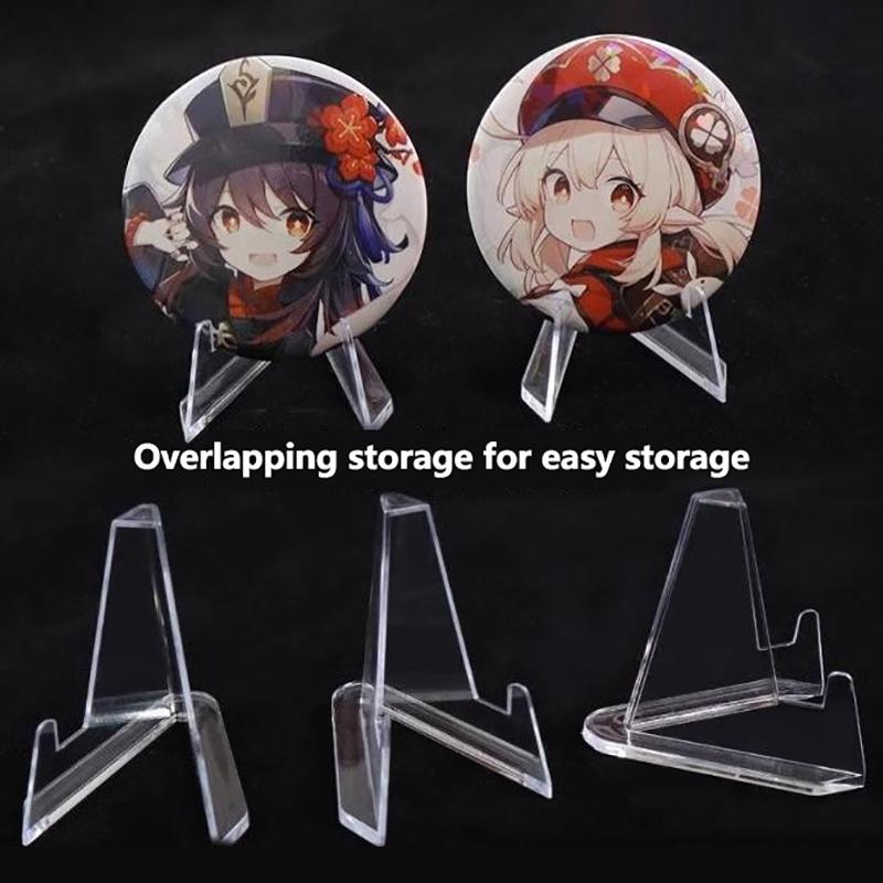 10 шт. прозрачный акриловый держатель для монет, небольшой мольберт, держатель для торговых карточек, поддержка для органайзера карт Kpop Idol