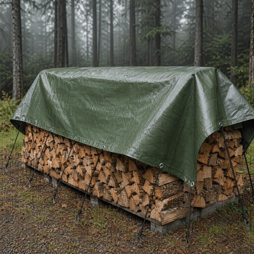 Waterproof Coating Waterproof Tarpaulin Reinforced Edge Multipurpose Tarp Sheet  Porch Shade