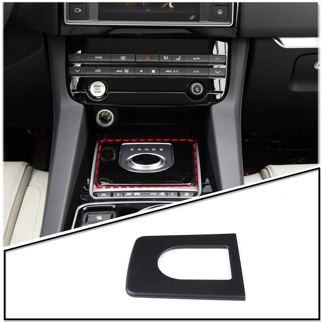 Matte Black Interior Gear Shift Plate Cover Trim For Jaguar F-pace XE 2016-